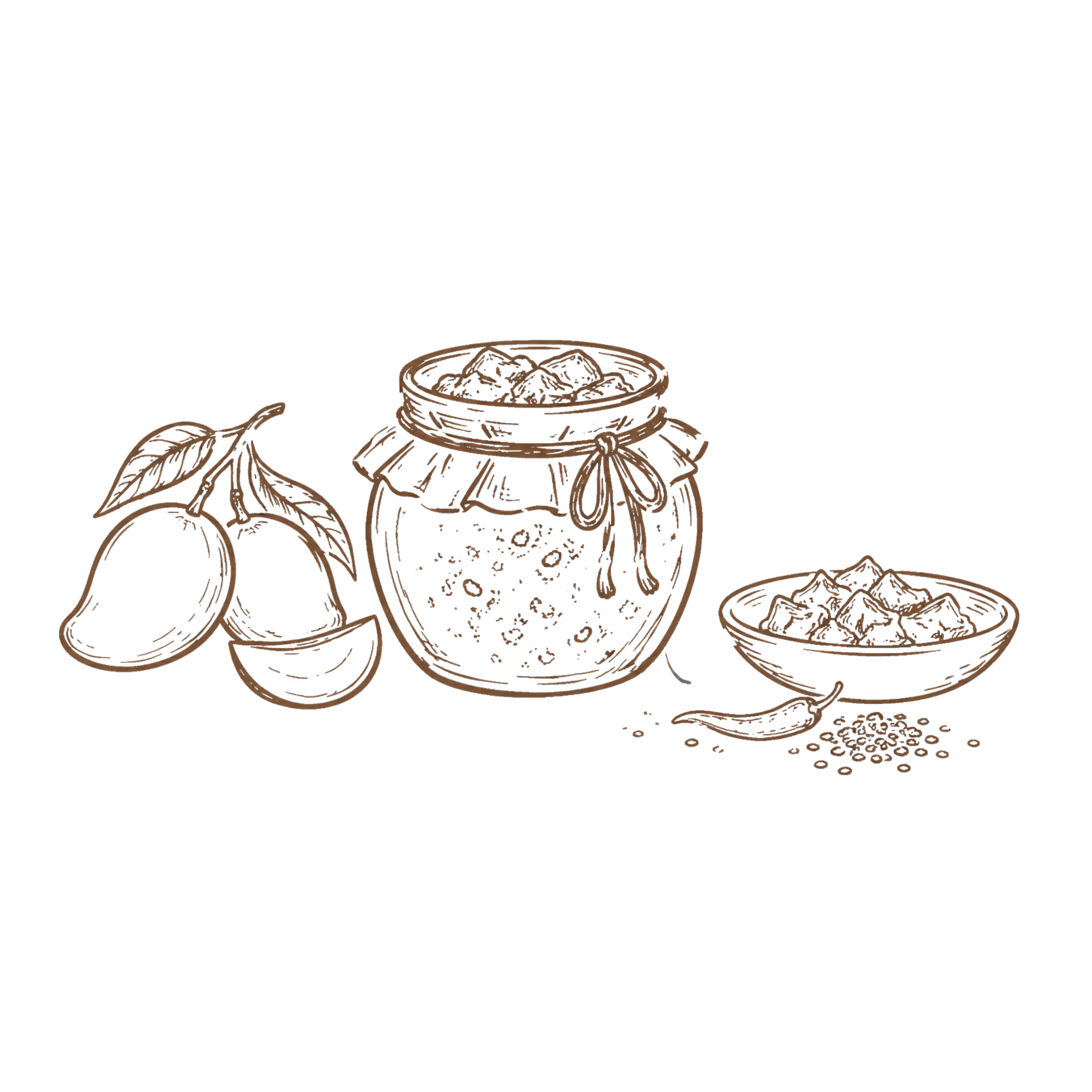 Traditional pickle-making illustration
